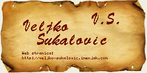 Veljko Šukalović vizit kartica